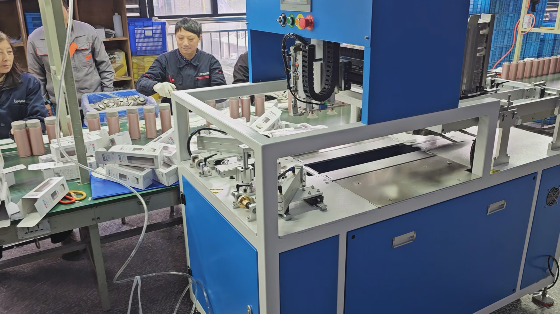 HL-ZK10折盒机连接流水线的运行情况