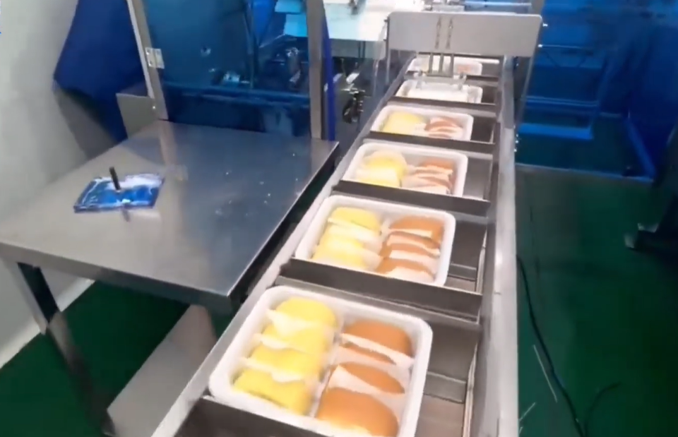 爱游戏体育-爱游戏官方网站蛋糕装盒机 食品包装自动化设备生产实拍